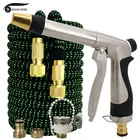 ГУН шланг садовый шланг для полива водяной пистолет высокого Давление, Машина для мойки автомобиля выдвижной шланг для полива овощей 17ft-125ft