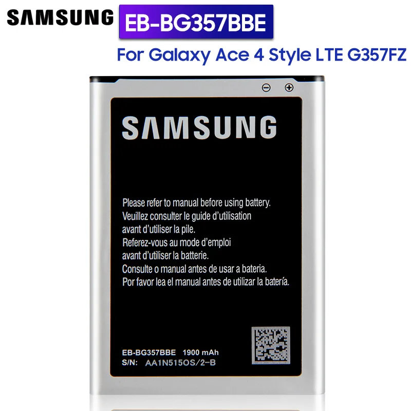 Samsung оригинальный запасной аккумулятор EB BG357BBE для Ace 4 GALAXY Style LTE G357 SM G357FZ подлинный
