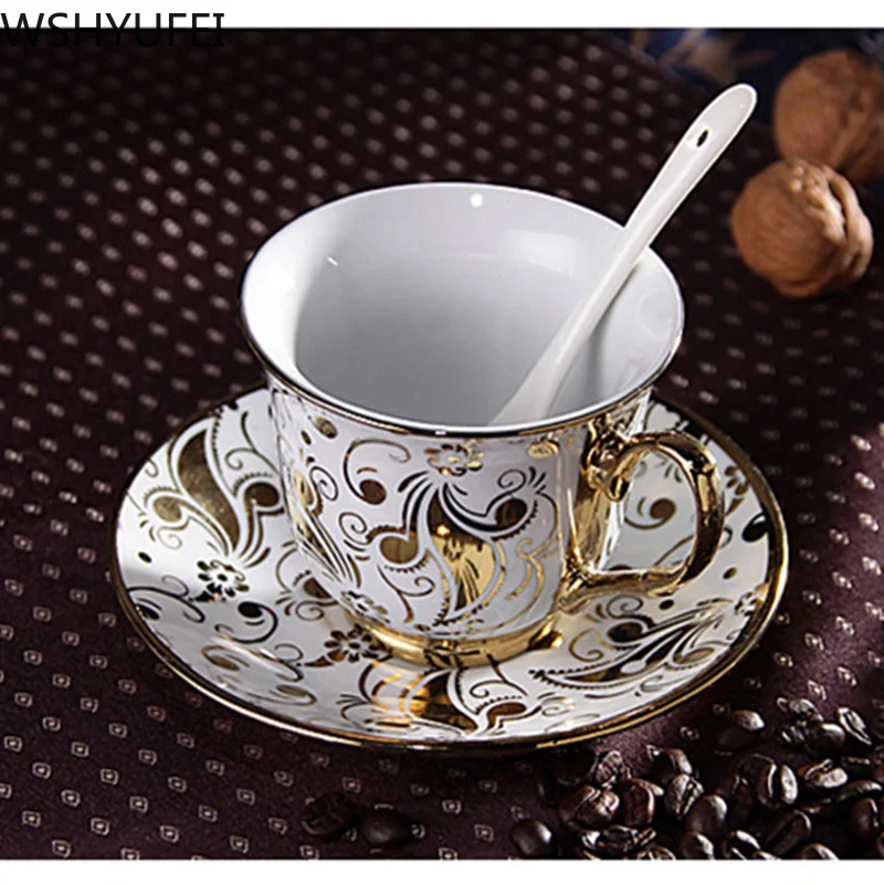 Новинка роскошная кофейная чашка элегантная Двойная модель Высококачественная
