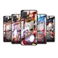 iron man cool marvel for samsung galaxy s21 ultra a71 a51 4g 5g a91 a81 a41 a31 a21 a11 a01 tempered glass phone case
