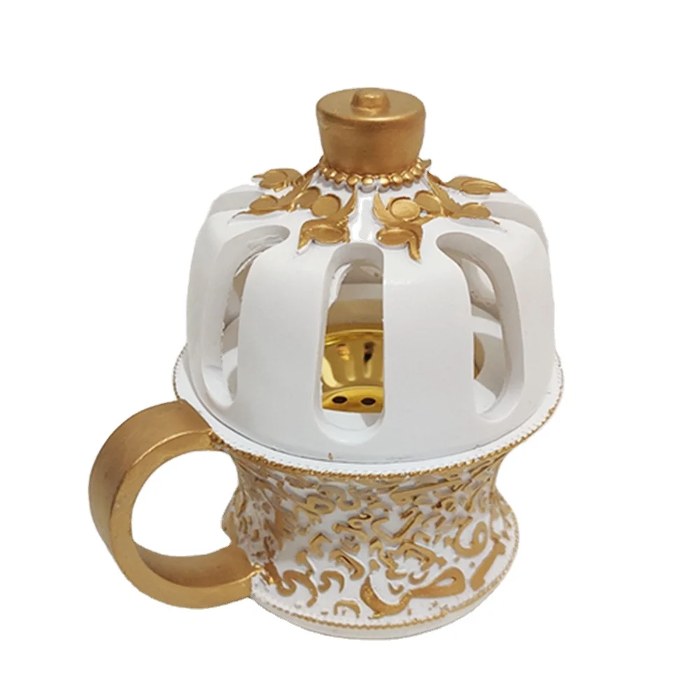 

Incense Burner Middle East European Style Polyresin Lid Cup Design Incense Burner