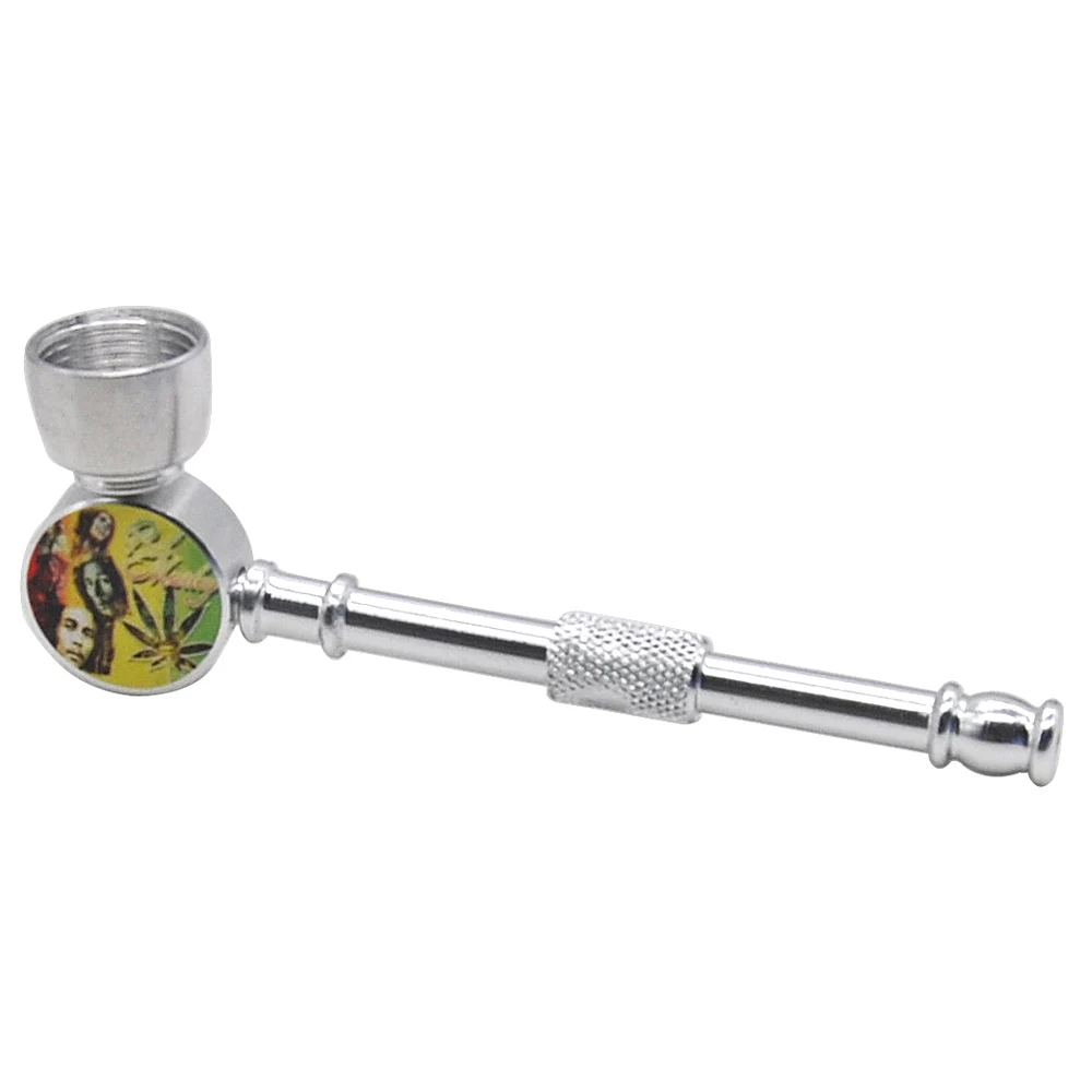HONEYPUFF Metal Smoking Pipe Jamaica Reggae Metal BOB MARLEY Smoking Pipe Tobacco Pipes - Color: BOB-SanTou