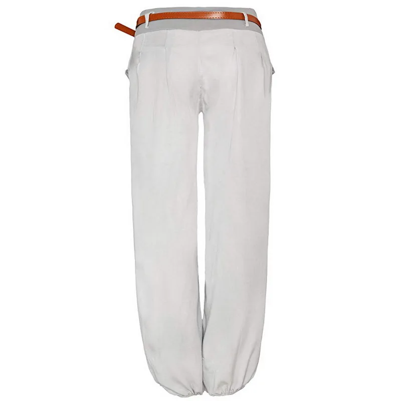 SHUJIN летние женские шаровары Повседневные однотонные штаны с карманами и