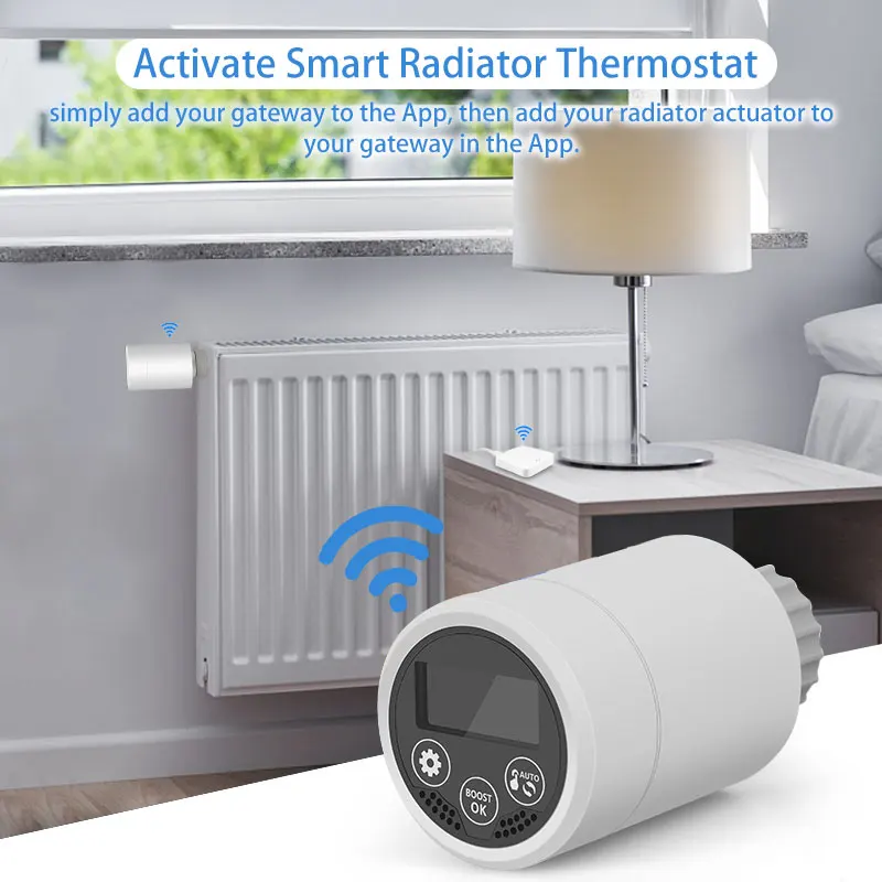 Программируемый клапан радиатора Tuya ZigBee умный привод с дистанционным голосовым