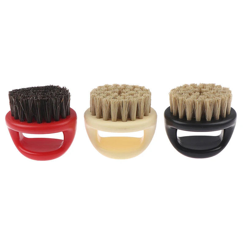 

1 Pcs Portable Barber Beard Brushes Ring Design Horse Bristle Men Shaving Brush Plastic Salon Face Cleaning Razor Brush