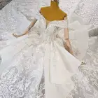 Роскошное Свадебное платье, бальное платье с аппликацией из бисера, свадебные платья, цветочное свадебное платье с длинным шлейфом, свадебное платье