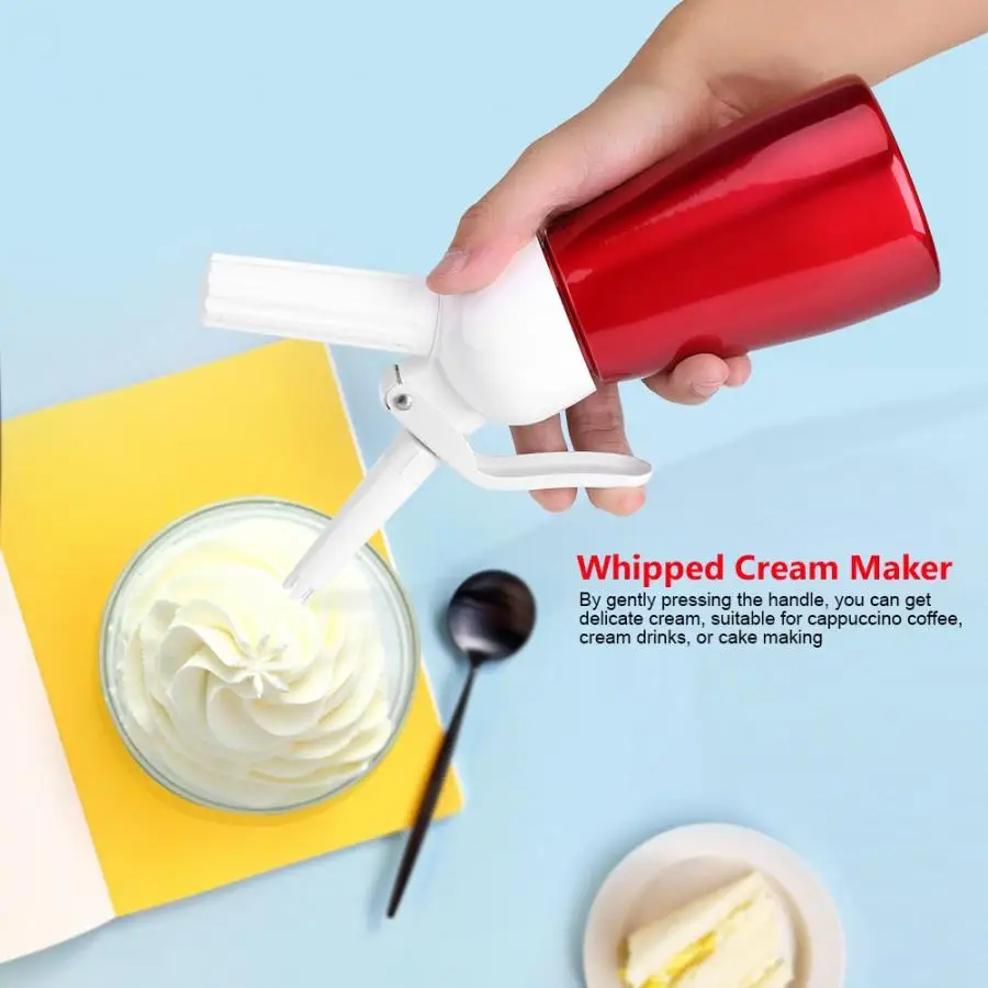 

250mL Red Aluminum Whipped Dessert Cream Butter Dispenser Whipper Foam Maker