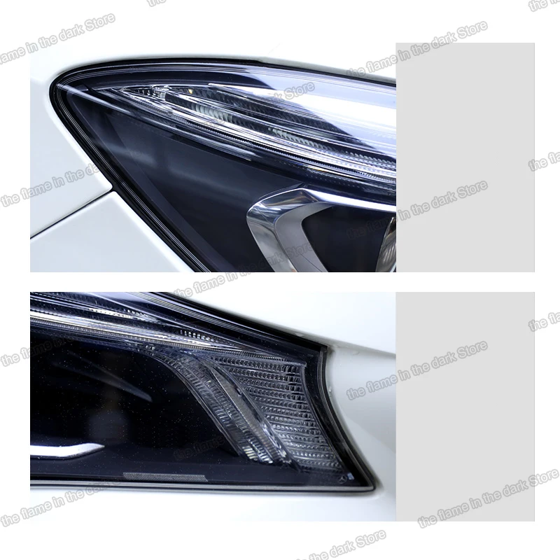 Прозрачная Черная защитная пленка Lsrtw2017 из ТПУ для автомобильных фар Mercedes Benz E C S A