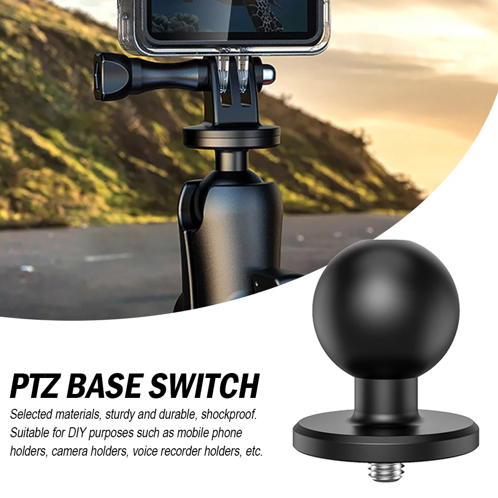 

Motorcycle Handlebar Clamp Base 1 Inch Bubber Ball Head Adapter for Mobile Phone GPS Navigation Devices