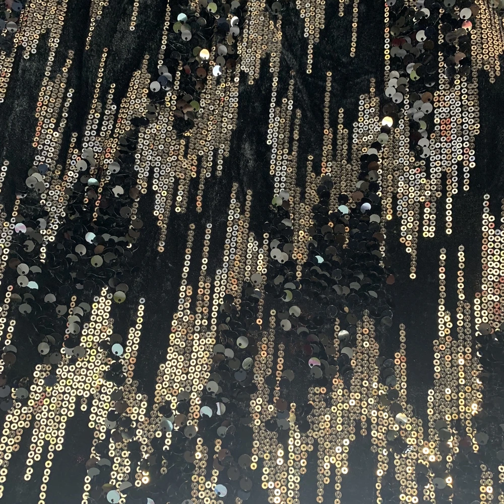 Высококачественная кружевная ткань из фатина с блестками в нигерийском стиле 5