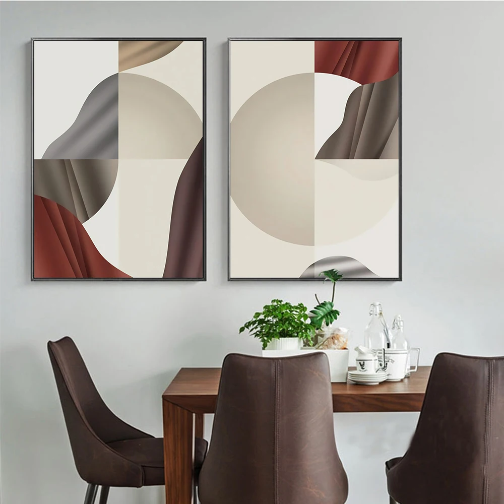 

Color Block Geometric Abstract Canvas Painting Art Nordic Posters and Prints Wall Pictures for Living Room Decoration Frameless
