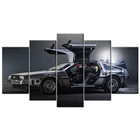 Картины на стену, 5 шт., картины на холсте, постеры, 1985 DeLorean DMC-12 Назад в будущее, автомобили, картины для гостиной