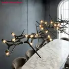 Роскошная светодиодный ная люстра в скандинавском стиле для ресторана, комнатный светильник в стиле ретро для столовой, Современная декоративная лампа накажима, освещение