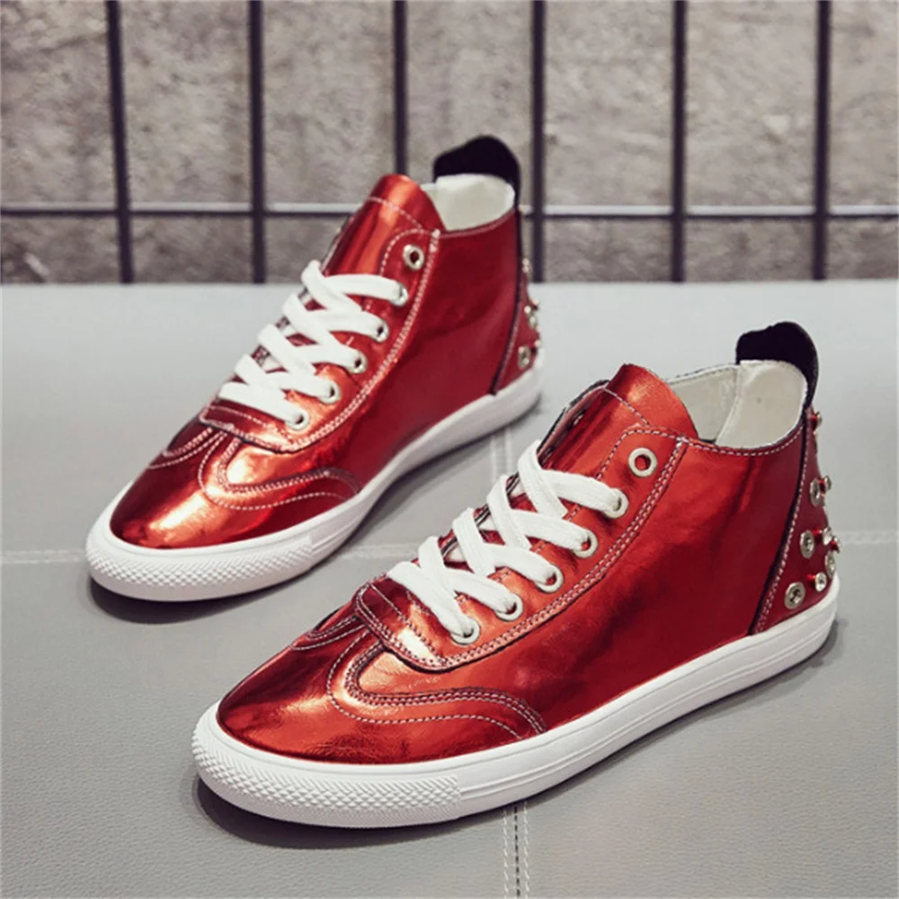 Женская обувь сезон весна-осень Новинка с высоким берцем из натуральной кожи