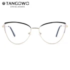 TANGOWO, стильные металлические трендовые очки кошачий глаз, женские брендовые дизайнерские очки для близорукости, женские очки по рецепту