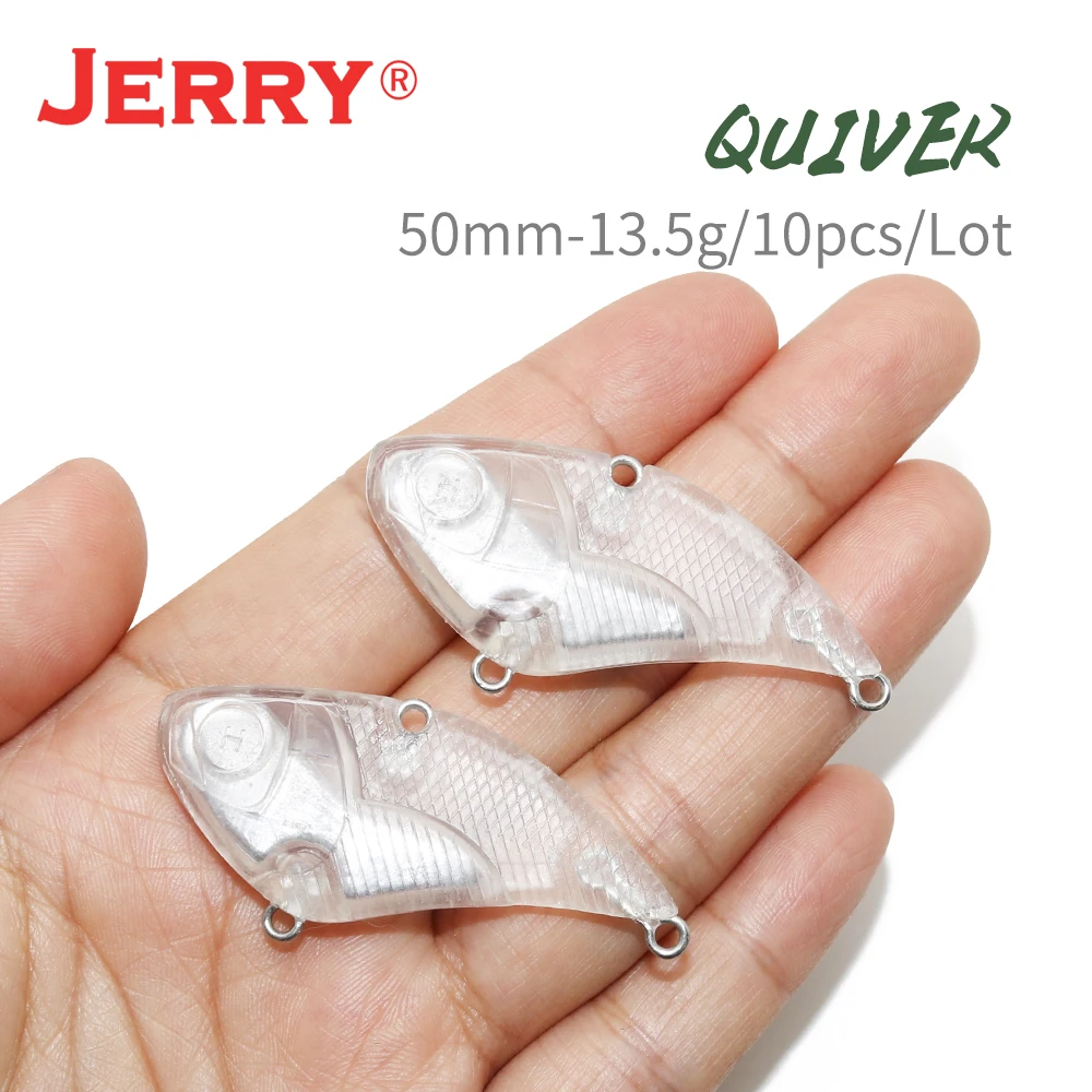 

Jerry 10pieces 5cm 13.5G Sinking Lipless Crankbait Vibration Unpainted Blank Body VIB Lures