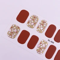 16 tips 24 style 2020 new fashion design nail gel painting decals stickers water proof korean version gel polish strips wraps