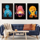 Плакаты с изображением рассекающего демонов, классические настенные картины из японского аниме на холсте, украшение для дома, подвесные картины для декора детской комнаты