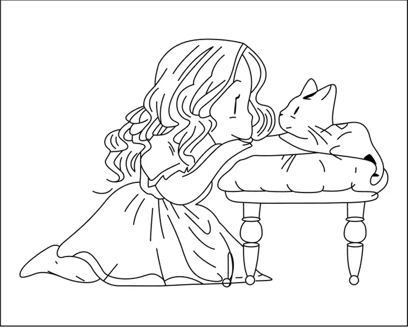 

Прозрачные силиконовые штампы для девочек и котят, 10 х10 дюймов