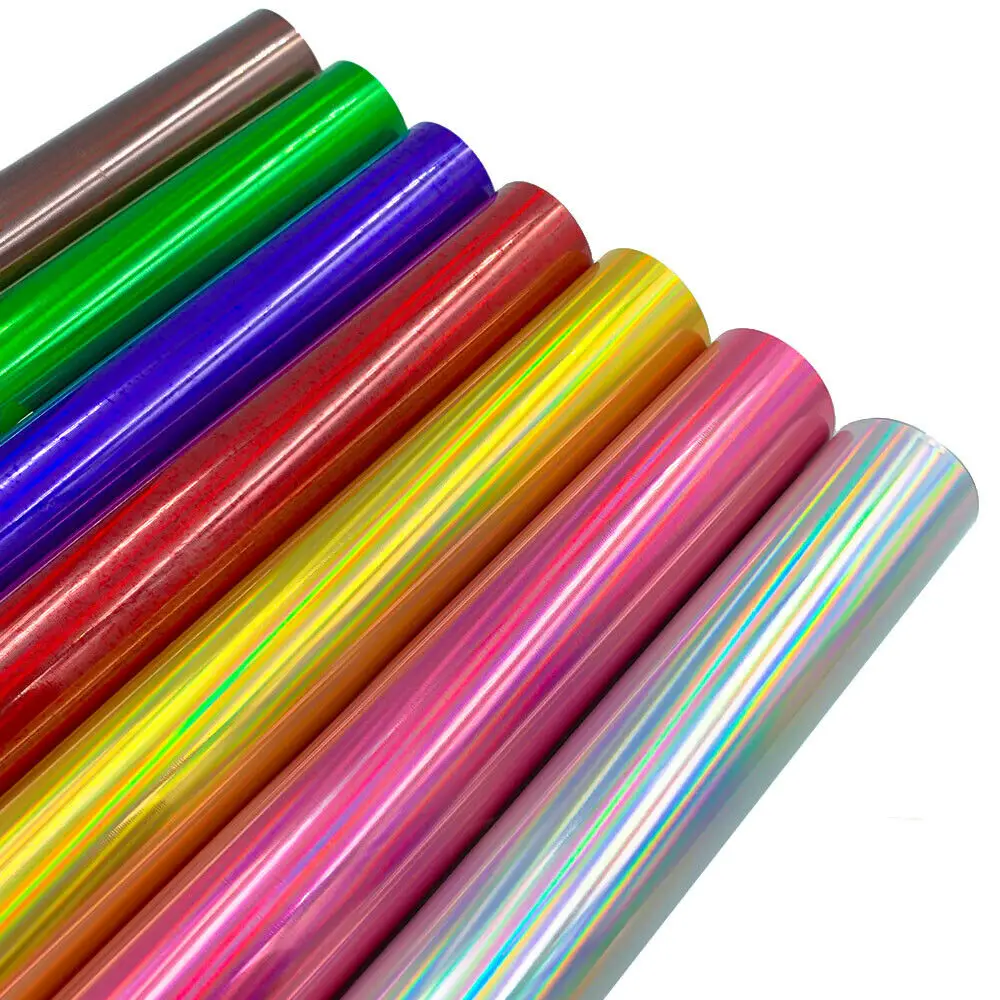 

7 листов, радужная теплопередающая виниловая пленка 7,8 х9,8 дюйма, термопресс для футболок, пленка для ткани, маски, украшения «сделай сам»