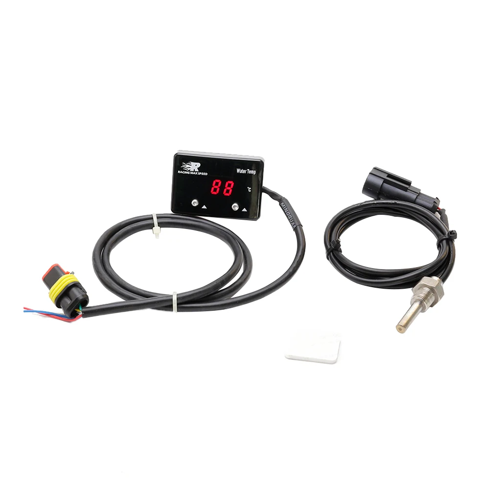 

Car Digital Thermometer Gauge Exhaust Temperature Meter Inside Or Outside Temperature Meter Sensor Probe Connector