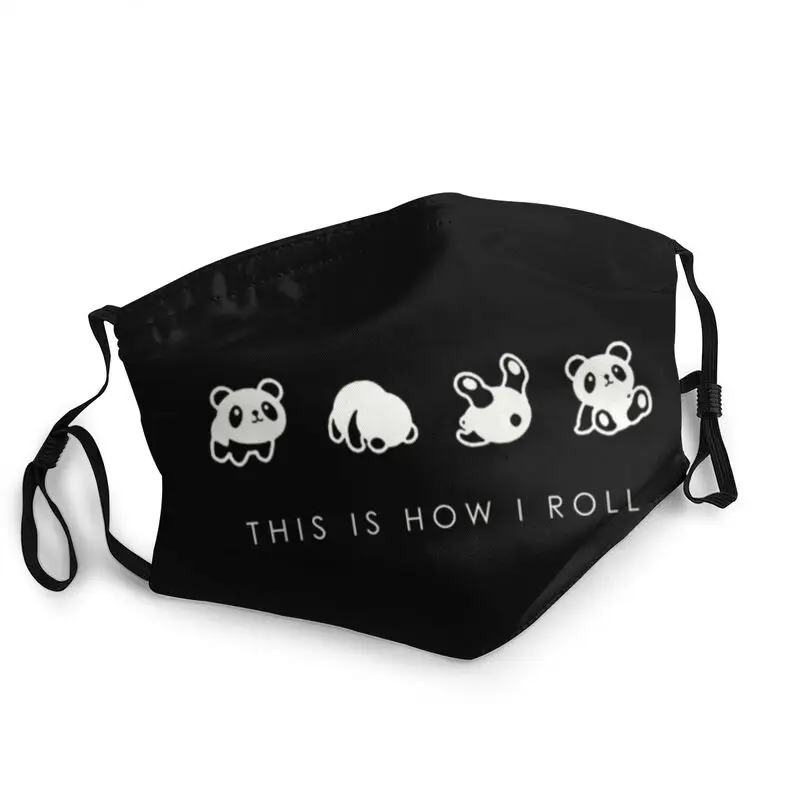 

Panda Washable Face Mask Unisex Adult Red Panda Scroll Anti Haze Dustproof Protection Cover Respirator Mouth Muffle