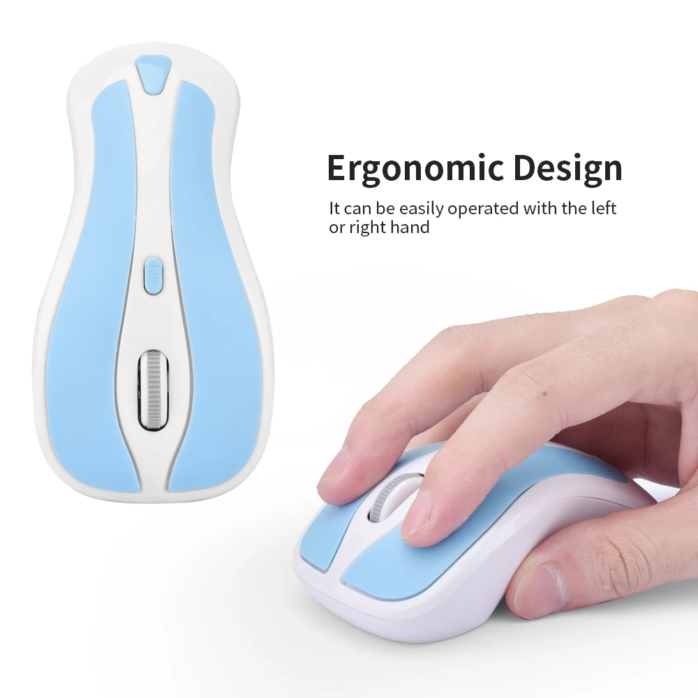 

2.4G Wireless Mouse 6D Gyroscope Air Mouse With USB Nano Receiver Wireless Optical Mouse and Air Mouse White and Blue