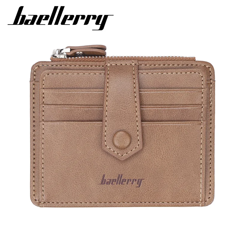 Baellerry Роскошные Брендовые мужские кошельки для карт Минималистский Высокое