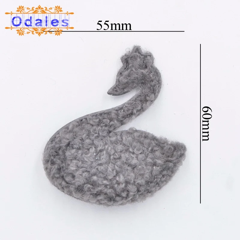 40 шт./лот элегантный нашивки-лебеди ремесла плюшевый Мишка животных Аппликации