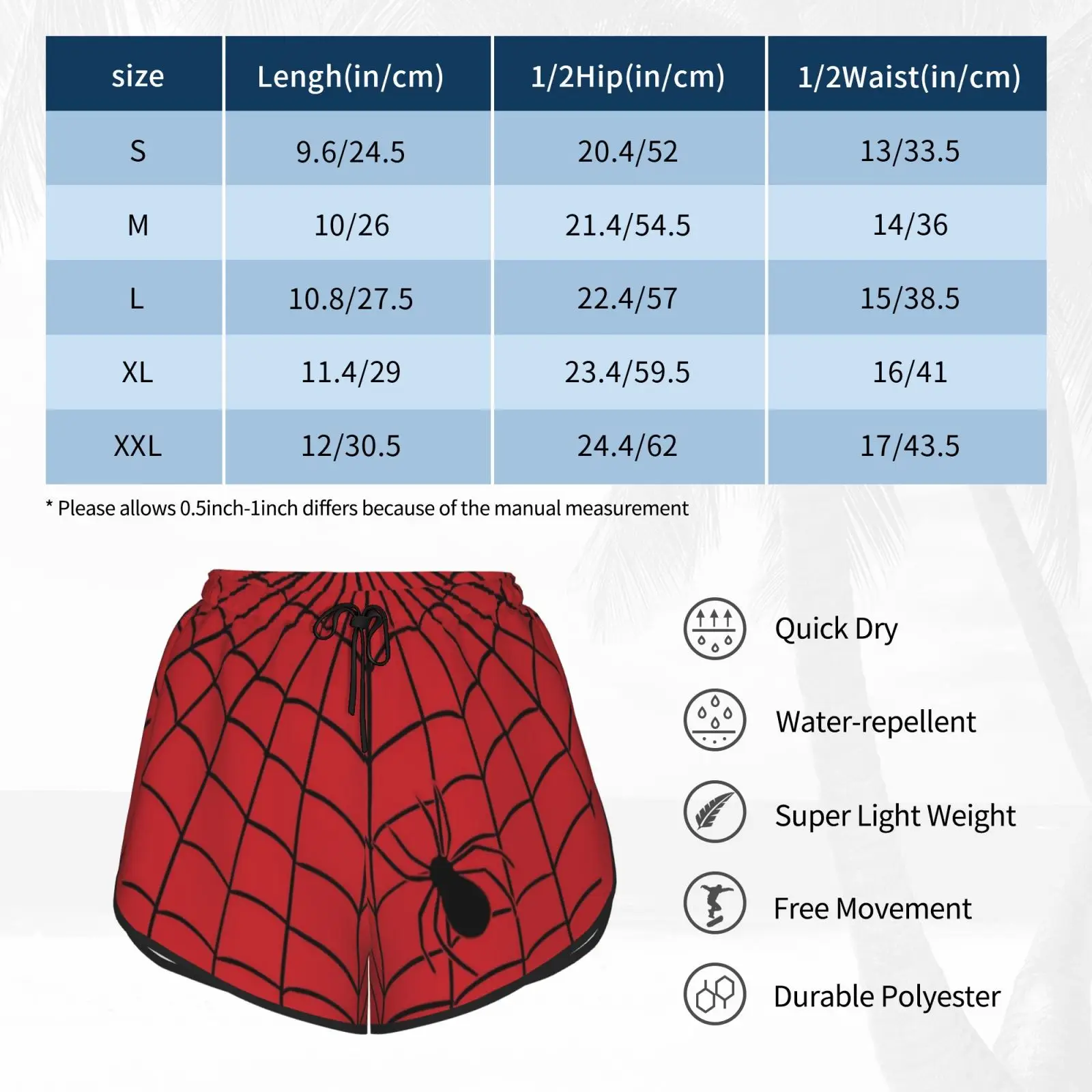 

Spidey Swim Shorts Women Beach Shorts Spiders Red Tom Holland Peter Parker