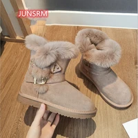 winter women cotton boots 2021 fashion outdoor warm snow boots short warm non slip chunky female boots black clearance