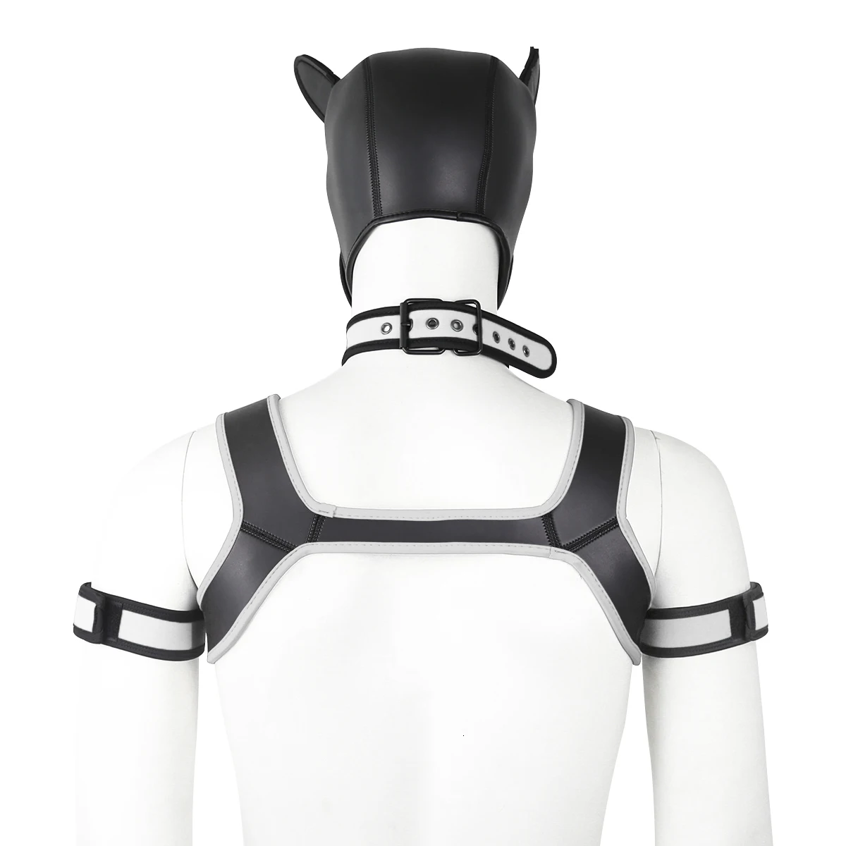 Puppy Play Dog Bondage Hood Mask Collar Armband Cosplay Fantasy Harness Bondage Sexy Set Adult Games Slave Pup Role Play Couples