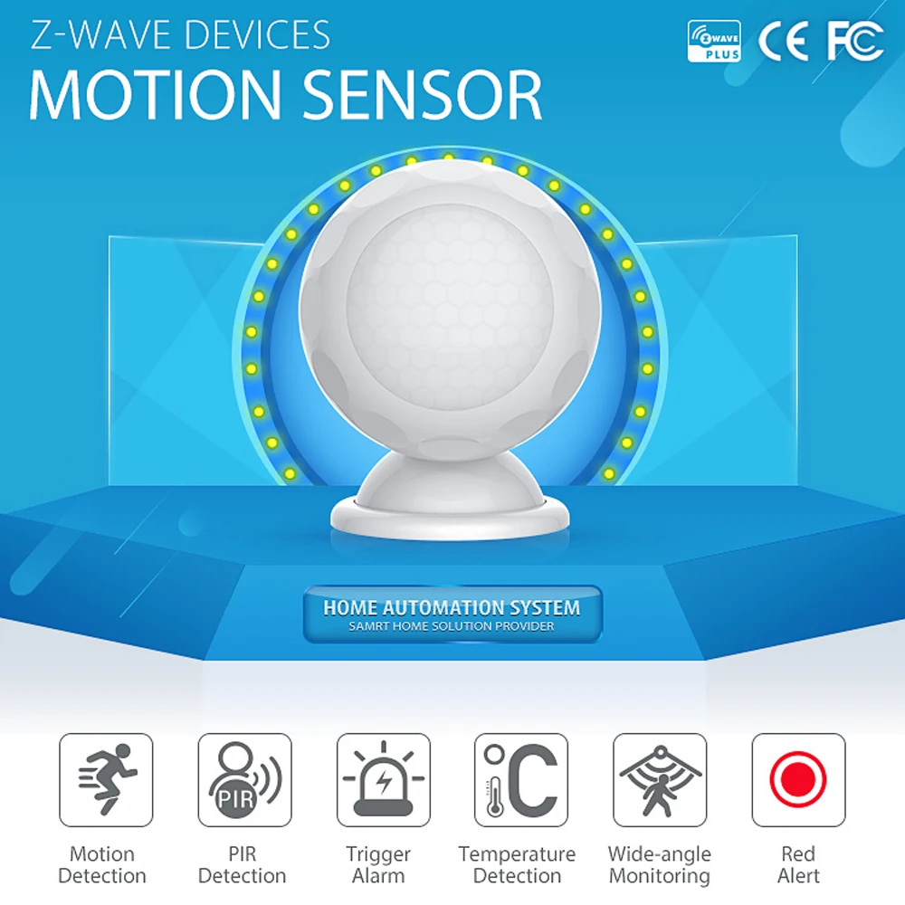 НЕО COOLCAM NAS-PD02Z Z-wave Plus PIR датчик движения+ Температура домашняя Автоматизация Z wave сигнализация датчик движения ЕС 868,4 МГц
