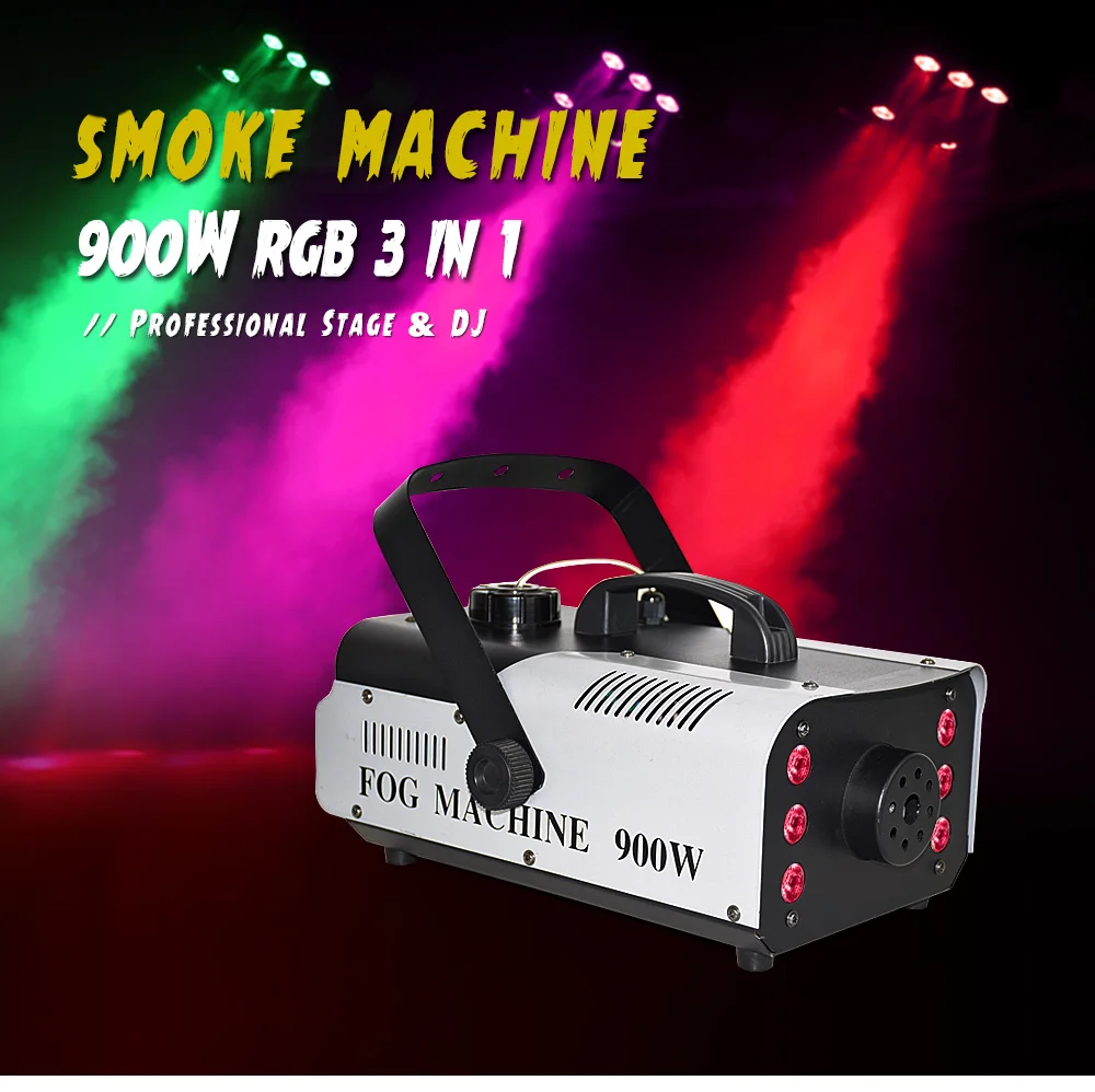 Противотуманная машина многоцветная дымовая машина RGB 3в1 профессиональная светодиодная сценическая