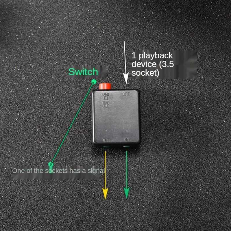 3 5 мм jack one1 до 2 стерео Swithcer разветвитель аудио электрораспределительной коробкой