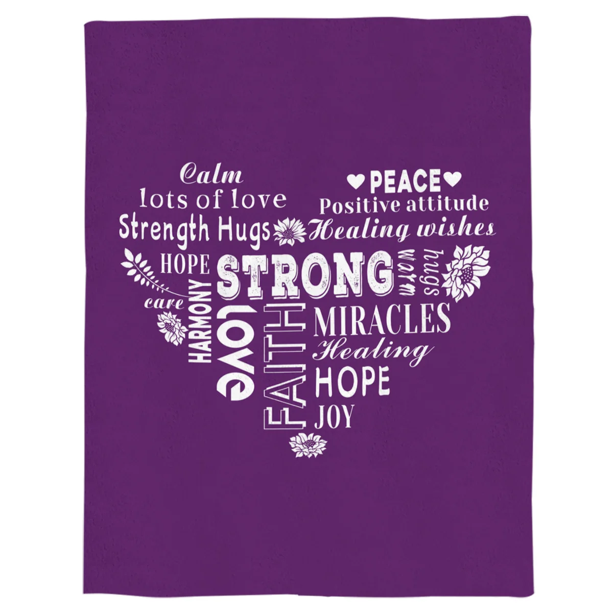 Одеяло с надписью Love Heals темно-Фиолетовое черное покрывало для дивана кровати