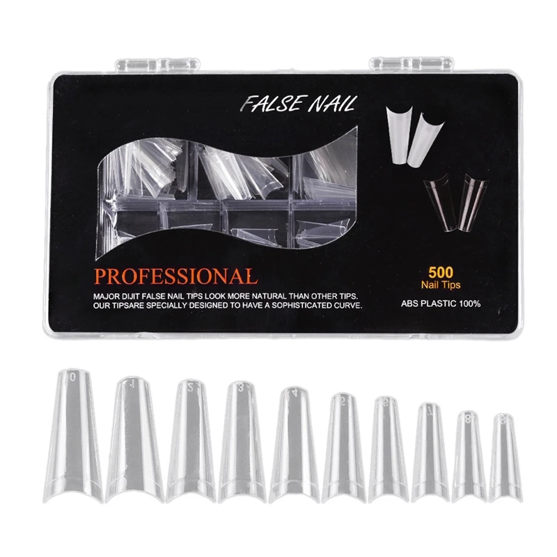 

1 коробка, 500 шт., накладные ногти с полным покрытием