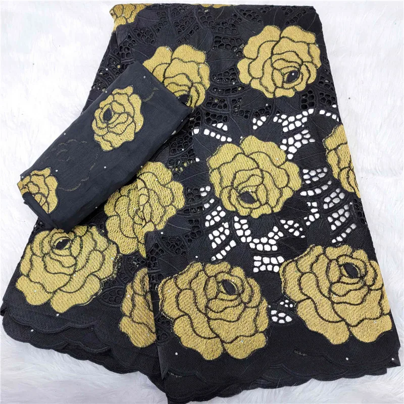 

7 Y Swiss lace fabric 2020 heavy beaded embroidery African lace fabrics 100% cotton fabric Swiss voile lace in Switzerland HL063