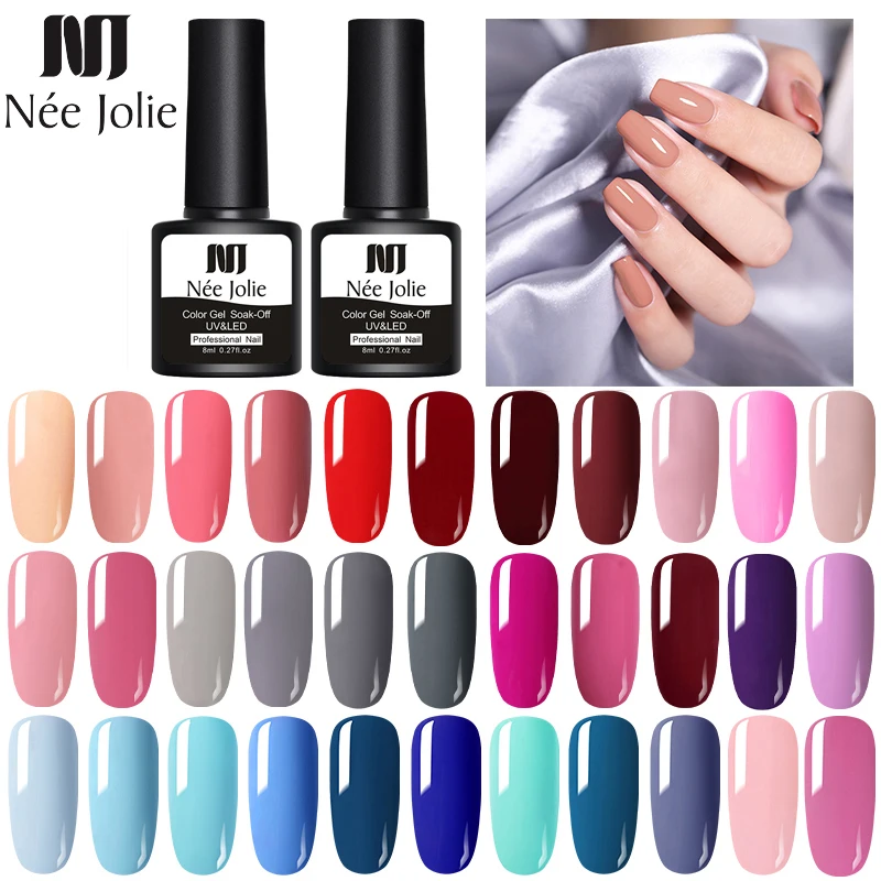 Цветной Гель-лак для ногтей NEE JOLIE 8 мл УФ-Гель-лак украшение дизайна | Красота и