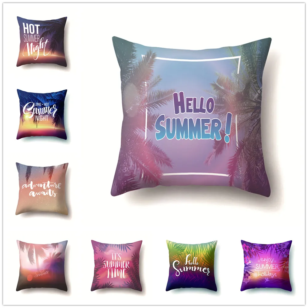 Чехол для подушки Hello Summer чехол из полиэстера с рисунком кокосового дерева пляжа