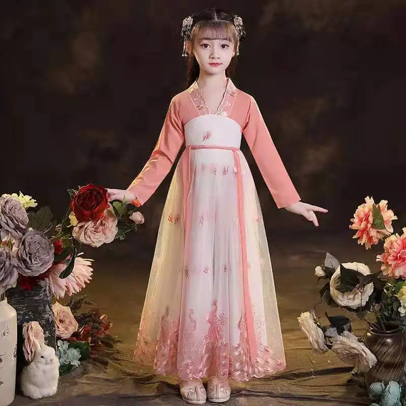 

Cute Kids Hanfu Vintage Chinese Style Children Traditional Princess Dress Hanfu Cosplay Costume Vestido Chino Tang Clothes Girl
