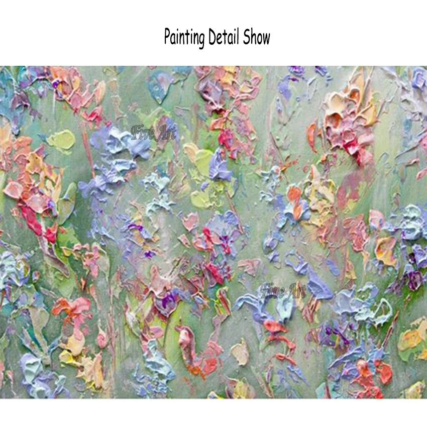 Палитра с ножом абстрактная 3D текстура холст картина маслом без рамки красочная