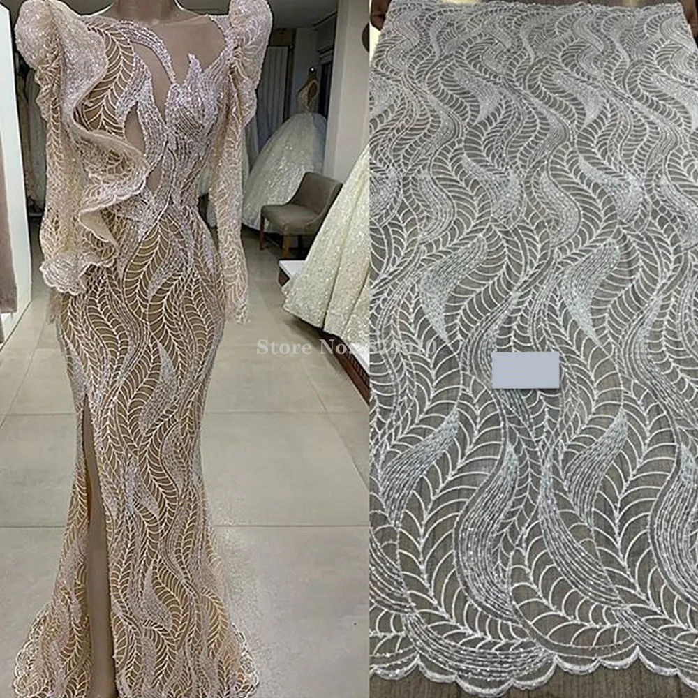 Женское вечернее платье с юбкой годе дизайнерское до пола длинным рукавом и