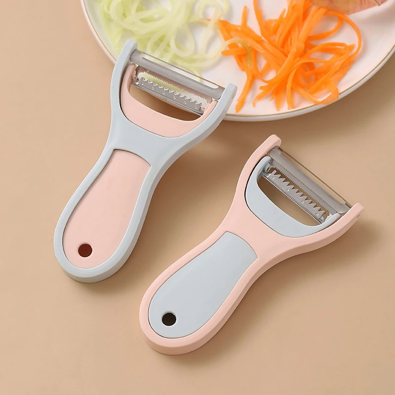 

Multi-functional 2 in 1 Cutter Planing Kitchen Stainless Steel Paring Potato Vegetables Fruit Peeler Wirescraper Grater Knife