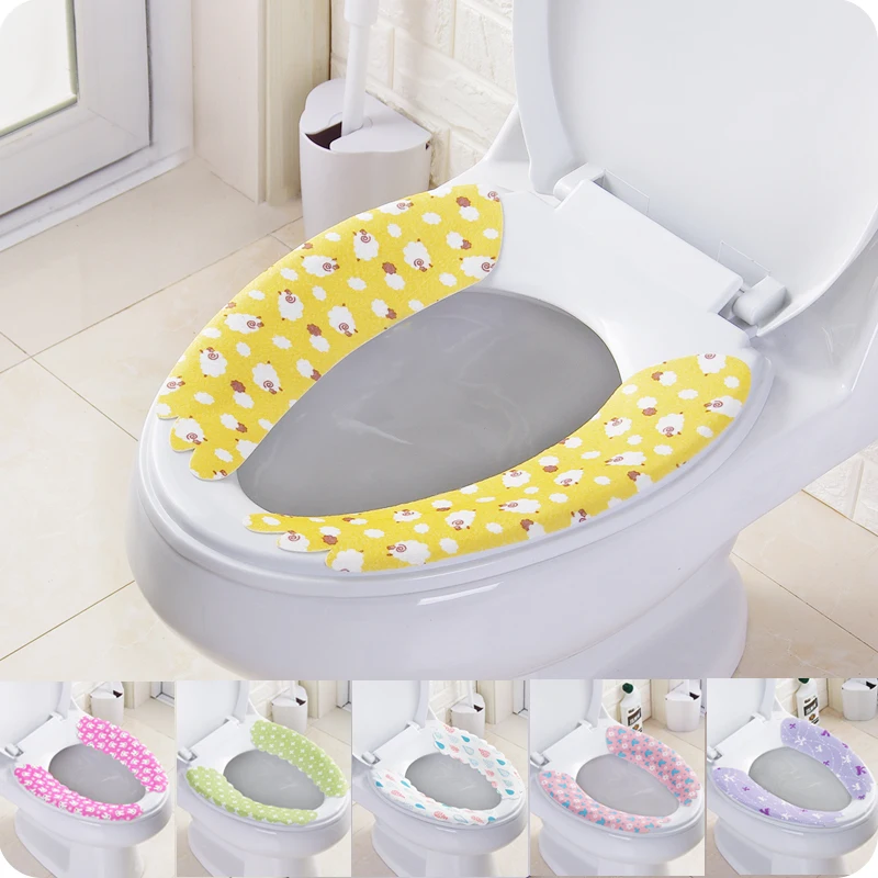 Diy персонализированный Забавный мультяшный Кот форма мягкое теплое сиденье для туалета моющаяся Ванна унитаз протектор липкий Чехол коврик липкий