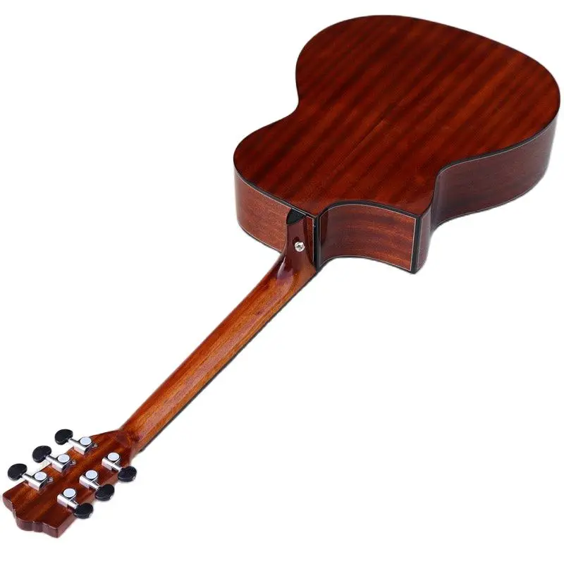 rot 6 saiten elektrische akustische gitarre 40 inch cutway design hochglanz finish folk gitarre kann hinzufügen eq mit fehler blase harter fall f