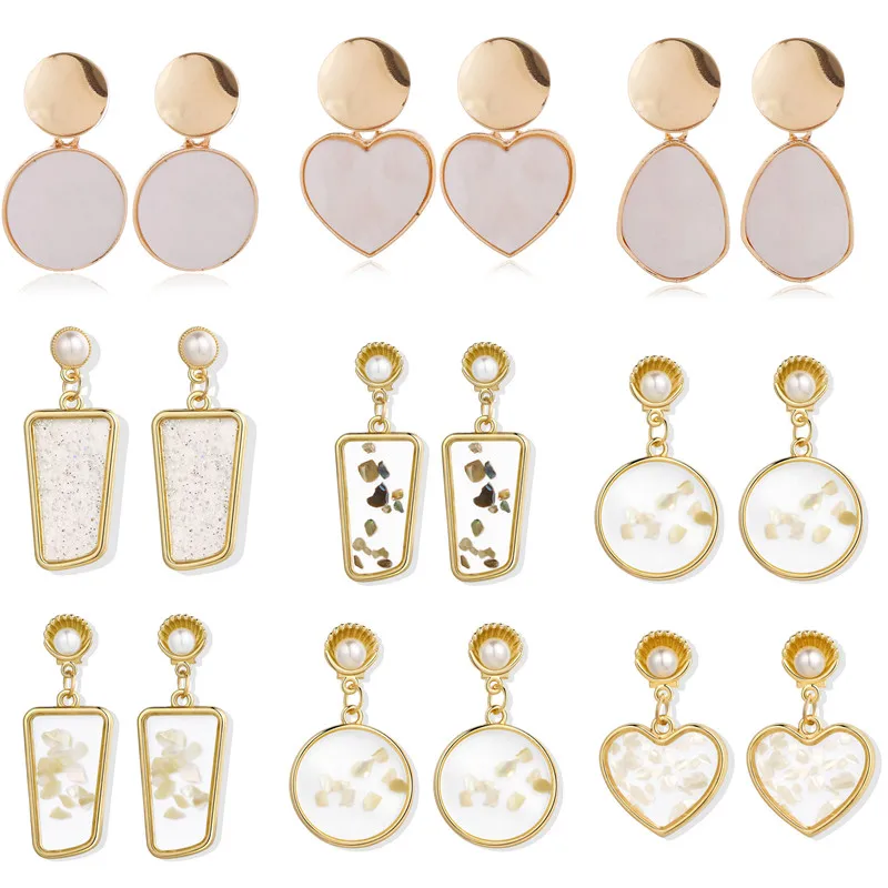 Модные крупные серьги 2020 большие геометрические круглые для женщин Подвесные