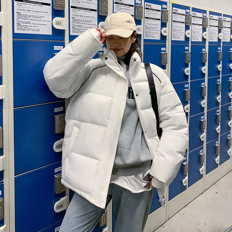 

Beardon Autumn Winter Padded Jacket Women 2021 New ThickParkas loose Student Ins Couple Bread Coat