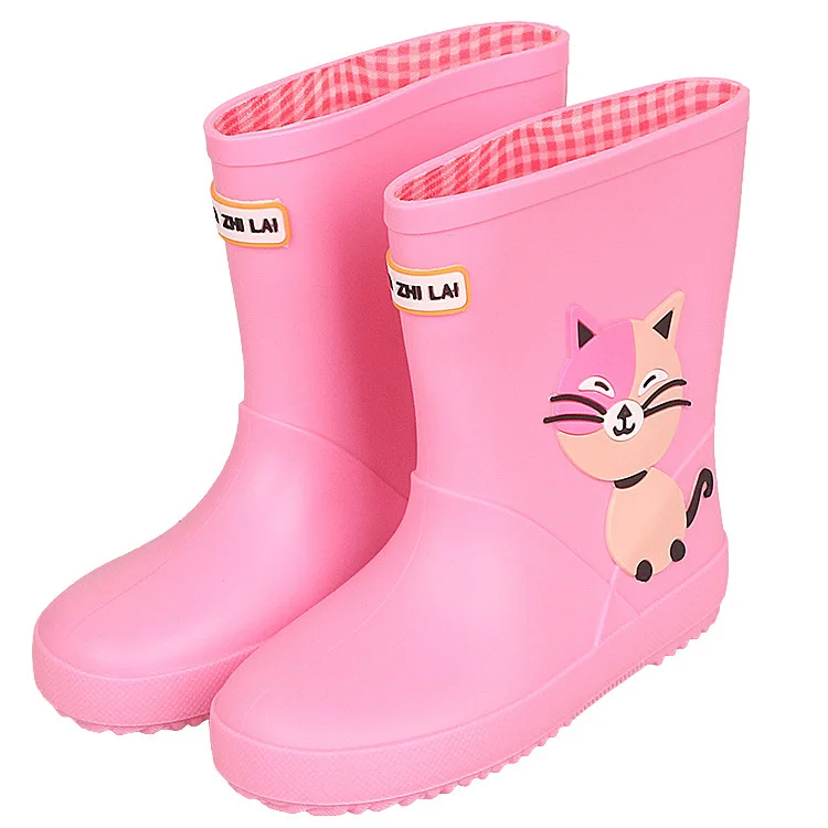 

Children's Rain Boots PVC Non-slip Kindergarten Baby Rain Boots Medium Tube Infant Water Shoes Dinosaur Rain Boots Kids Shoes