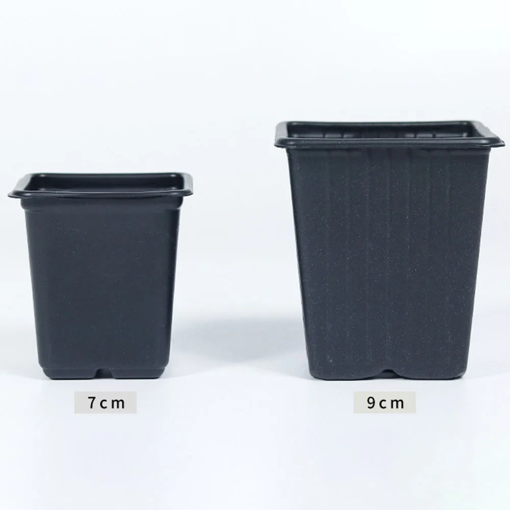 

Mini Flower Pots Planters Pot Trays Plastic Pots Creative Small Square Pots For Succulent Plants 2 Size 7/9CM Garden Nursery Cup